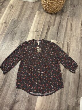 Matilda Jane Hunter Green Floral Button-Front Blouse